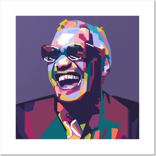 Abstract Ray Charles in WPAP Posters and Art